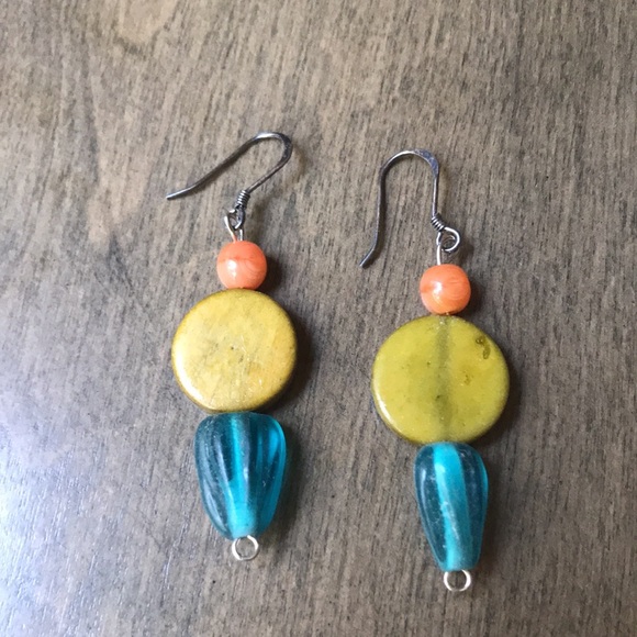 Handmade earrings sterling silver fish hook - Picture 4 of 5